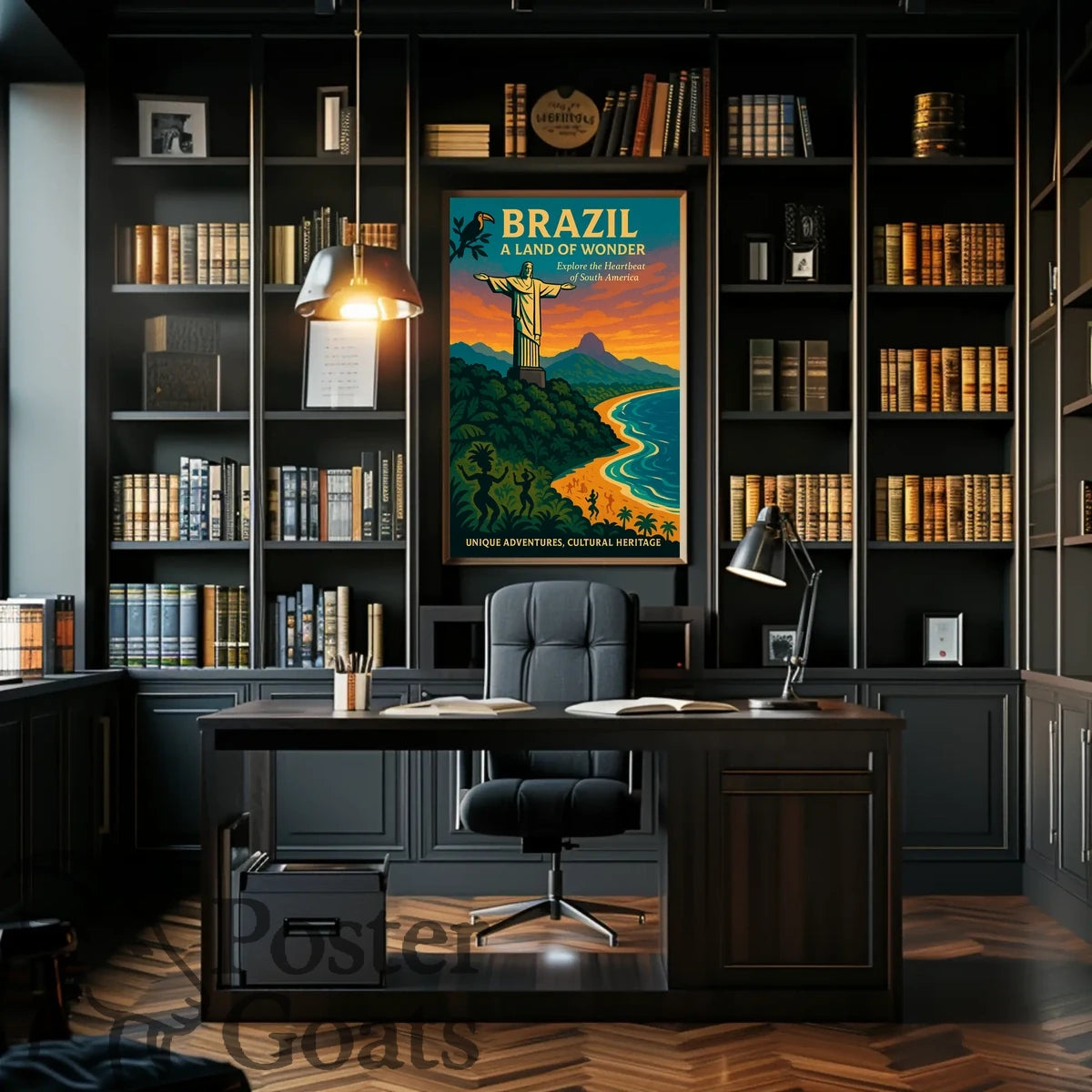 Brazilian Adventure Vintage Travel Poster