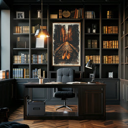 Serene European Street Ballet Flats Art Poster