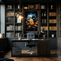 Enchanting Chicks in Mystical Forest Art Poster