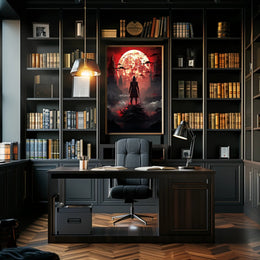 Warrior Under The Blood Moon Poster