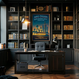 Abu Dhabi Modernity Meets Tradition Travel Poster