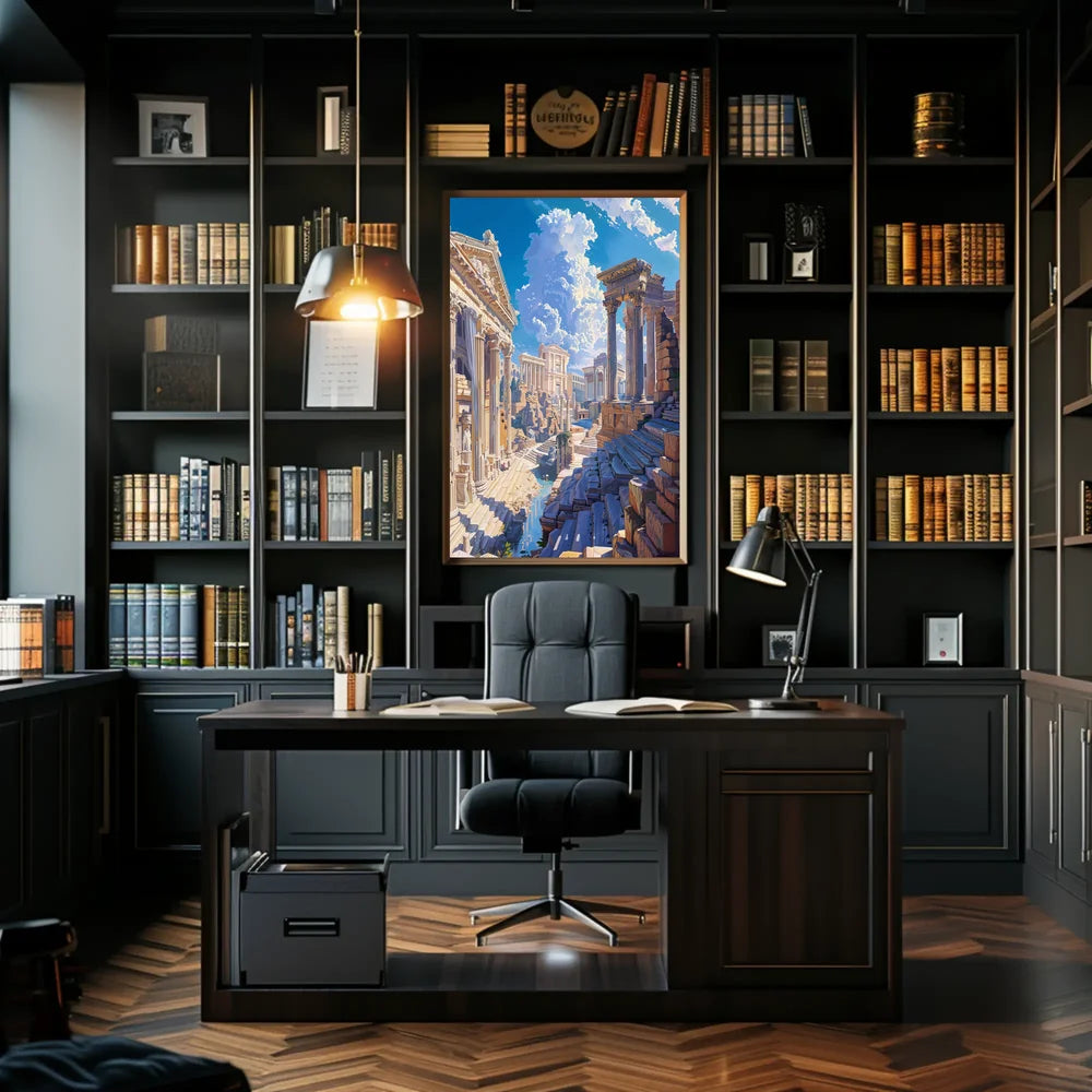 Ancient Roman Ruins: A Timeless Fantasy Poster