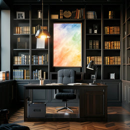 Watercolor Abstract Poster Colorful Modern Wall Art
