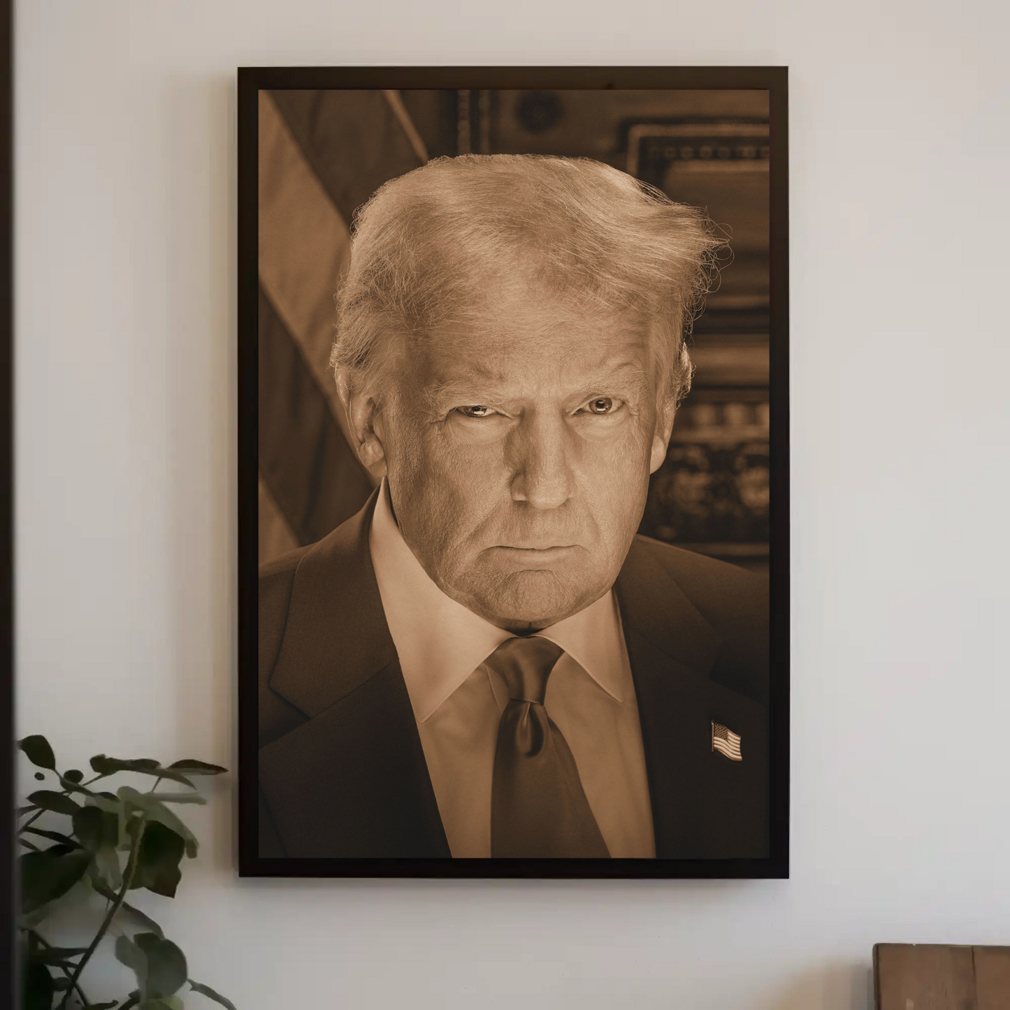 Donald Trump 47th President Sepia Photo