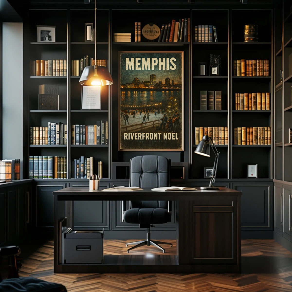 Memphis Riverfront Noël Poster