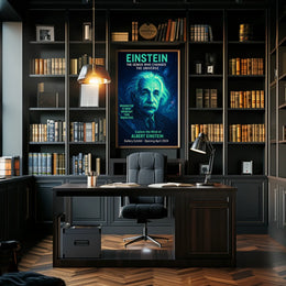 Albert Einstein Genius Exhibit Poster: Modern Art Print