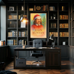 John Bunyan Christmas Festive Historical Portrait Poster