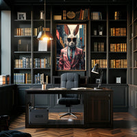 Stylish Rabbit In The City Poster