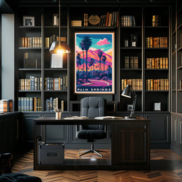 Palm Springs Vivid Sunset Poster