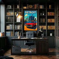Detroit Cityscape Poster