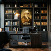 James Buchanan 15th President of the United States Double Exposure Poster