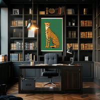 Cheetah Majestic Illustration Poster Wall Art