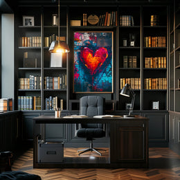 Heart Graffiti Art Poster for Urban Decor