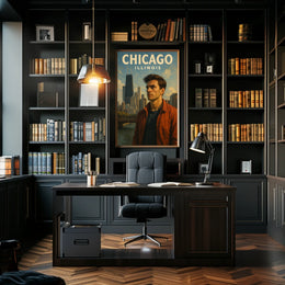 Chicago Skyline Portrait Poster