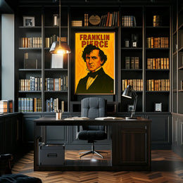 Franklin Pierce Scenic Portrait Vintage Travel Poster