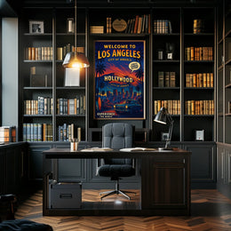 Los Angeles Retro Hollywood Travel Poster Art