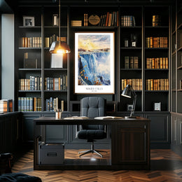 Niagara Falls New York Watercolor Scenic Travel Poster PosterGoat