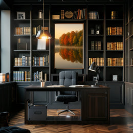 Autumn Tranquility Landscape Impressionism Cozy Poster