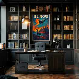 Illinois Skyline And Nature Poster