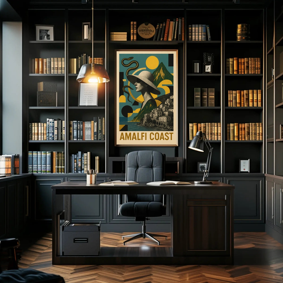 Amalfi Coast Dreamscape Poster Wall Art 18x24 Inches