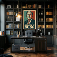 George W Bush Portrait Patriot Photography Realism Poster