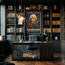 Einstein Relativity Vintage Intellectual Poster