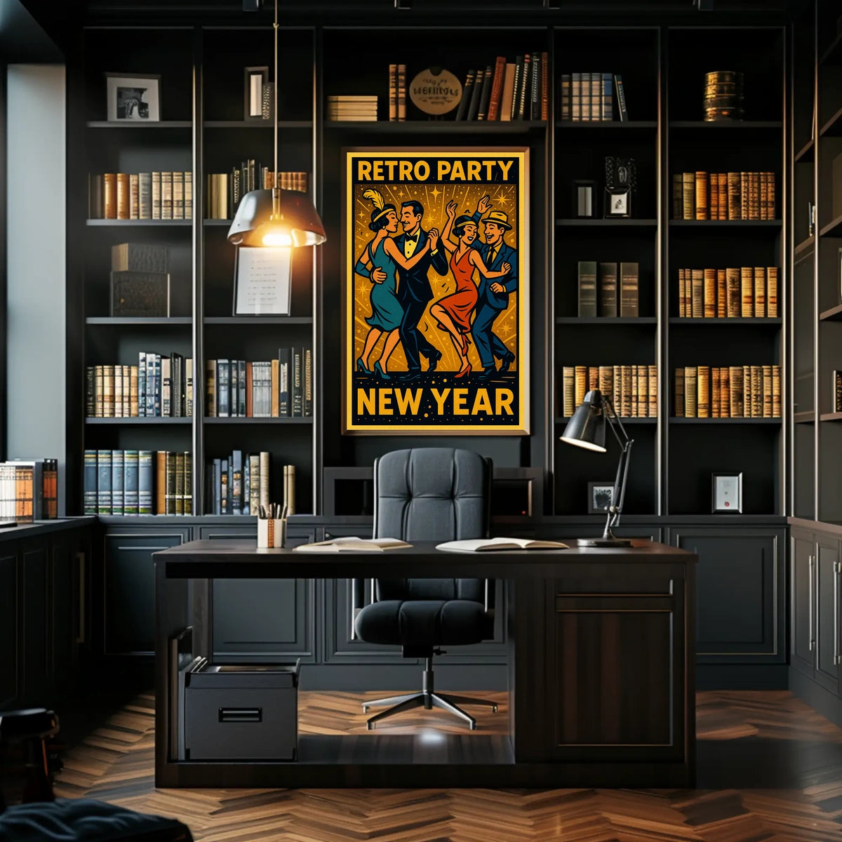 Retro New Year Party Poster