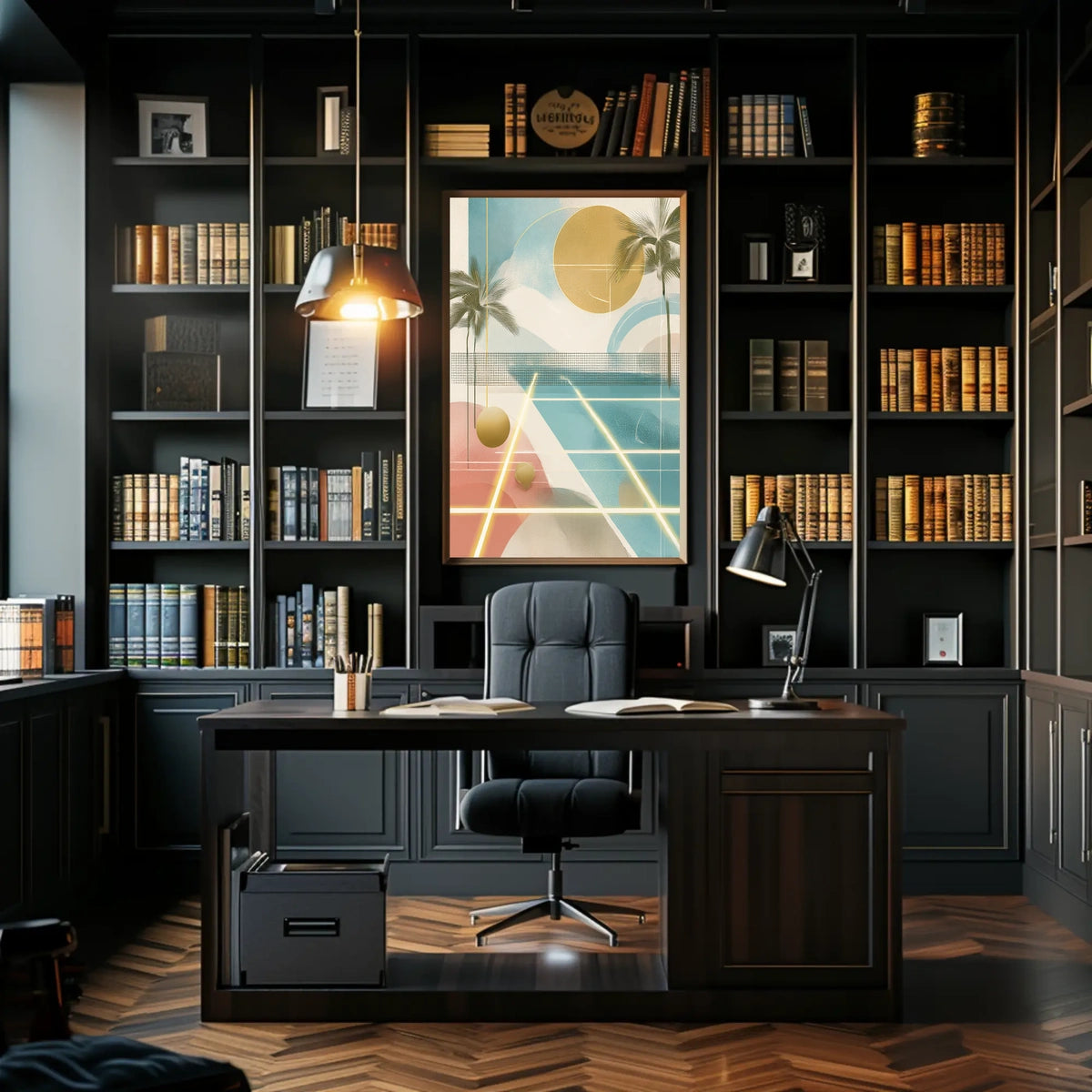 Abstract Tropical Escape Poster