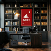 Detroit Skyline Poster PosterGoat