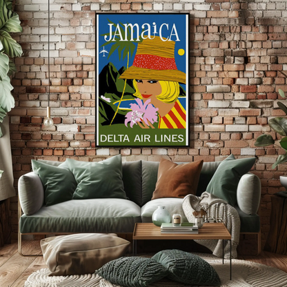 Jamaica - Delta Air Lines Vintage Travel Poster