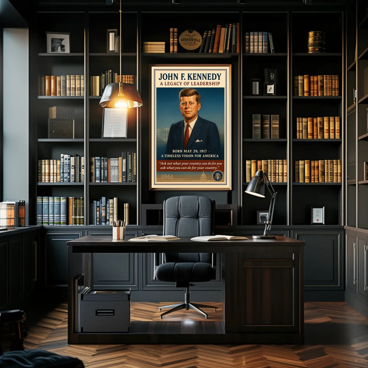 JFK Legacy Vintage Patriotic Poster for Inspiration