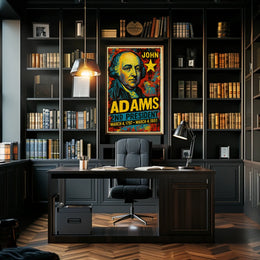 John Adams 2nd President of the United States Graffiti Pop Art Poster