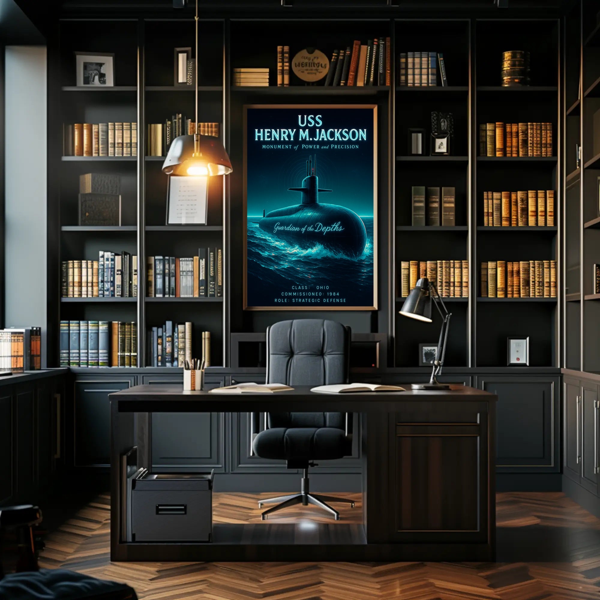 USS Henry M. Jackson Monument of Power and Precision Poster