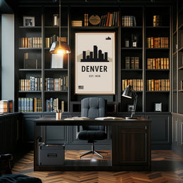 Denver Skyline Est. 1858 Poster PosterGoat