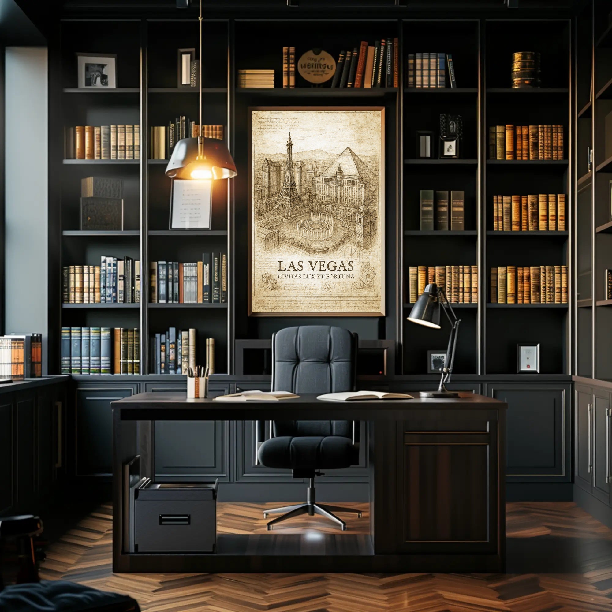 Las Vegas Civitas Lux et Fortuna Poster PosterGoat