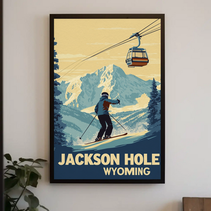 Jackson Hole Wyoming Vintage Poster
