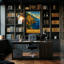 Amalfi Coast Poster Wall Art For Coastal Home Decor