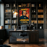 Andrew Johnson Seventeenth President Poster Vintage Wall Art