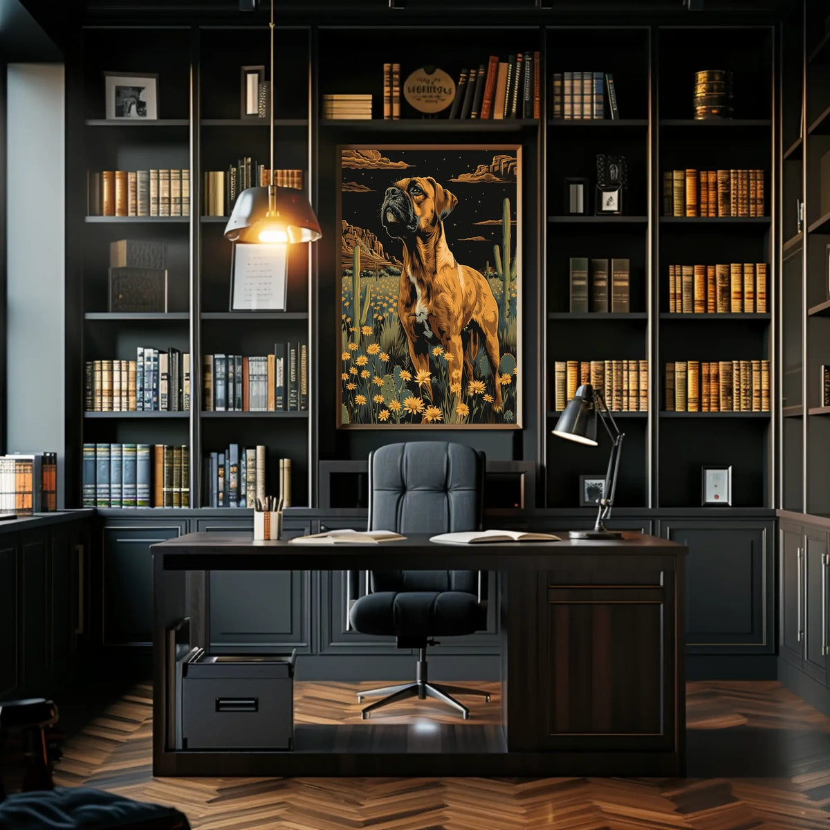 Majestic Canine In Desert Bloom Poster