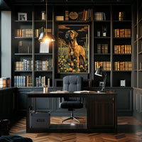 Majestic Canine In Desert Bloom Poster