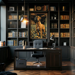 Majestic Canine In Desert Bloom Poster