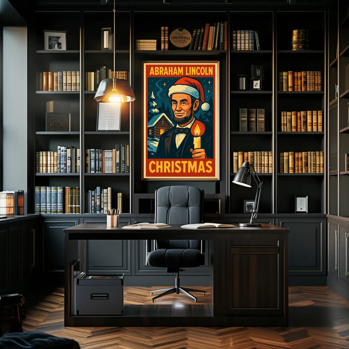 Abraham Lincoln Christmas Poster