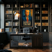 Donald Trump Visionary Motion Patriot Futurism Poster
