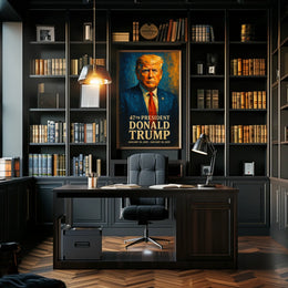 Donald Trump Visionary Motion Patriot Futurism Poster