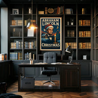 Abraham Lincoln Christmas Cheer Poster