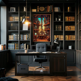 Steampunk Laboratory Poster