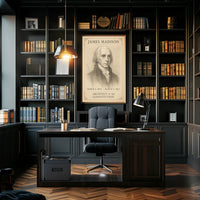 James Madison 4th President Sketch Poster Art Print PosterGoat
