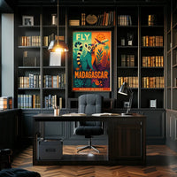 Fly Madagascar Wander in Color Travel Poster PosterGoat
