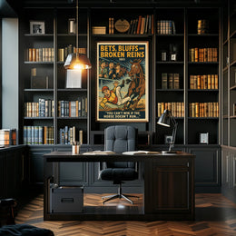 Bets Bluffs and Broken Reins 1951 Sports Poster