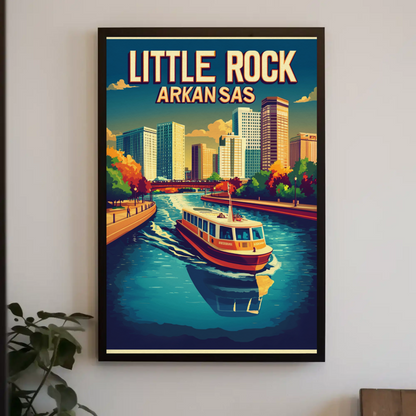 Little Rock Arkansas Vintage Poster